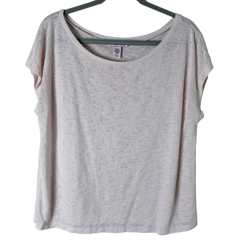 Victoria's Secret Soft Loungy Sleep T-Shirt Relaxed Fit Light Pink, Size‎ Medium